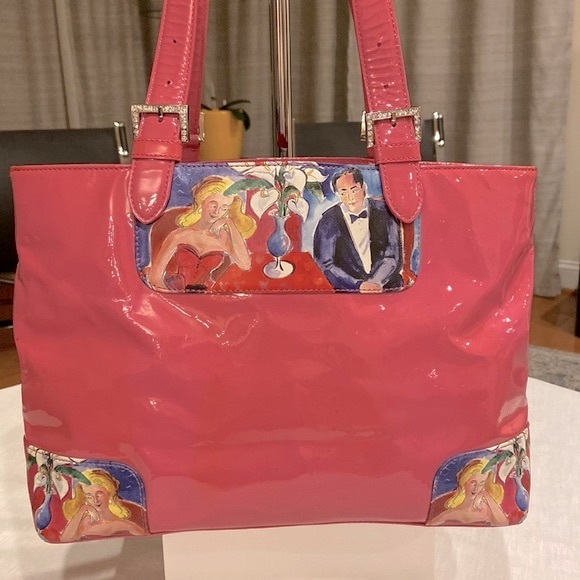 Icon Los Angeles - Pink Patent Leather Tote - Picture 1 of 14